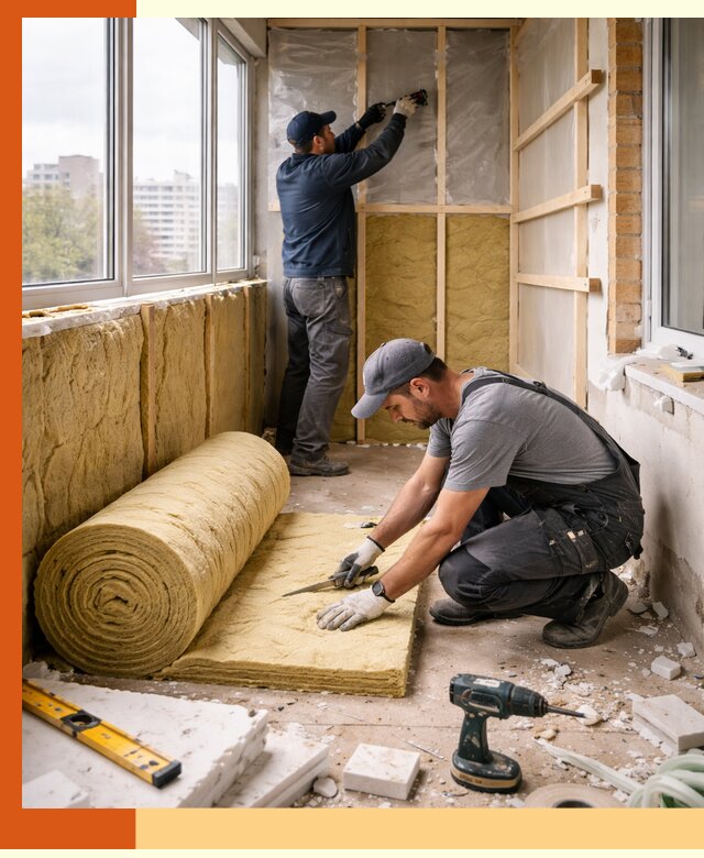 Утепление балкона под ключ в Курске качественно и быстро