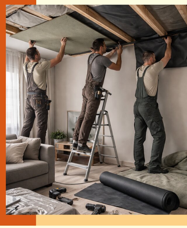 Шумоизоляция потолка в Курске — профессиональное устранение шумов