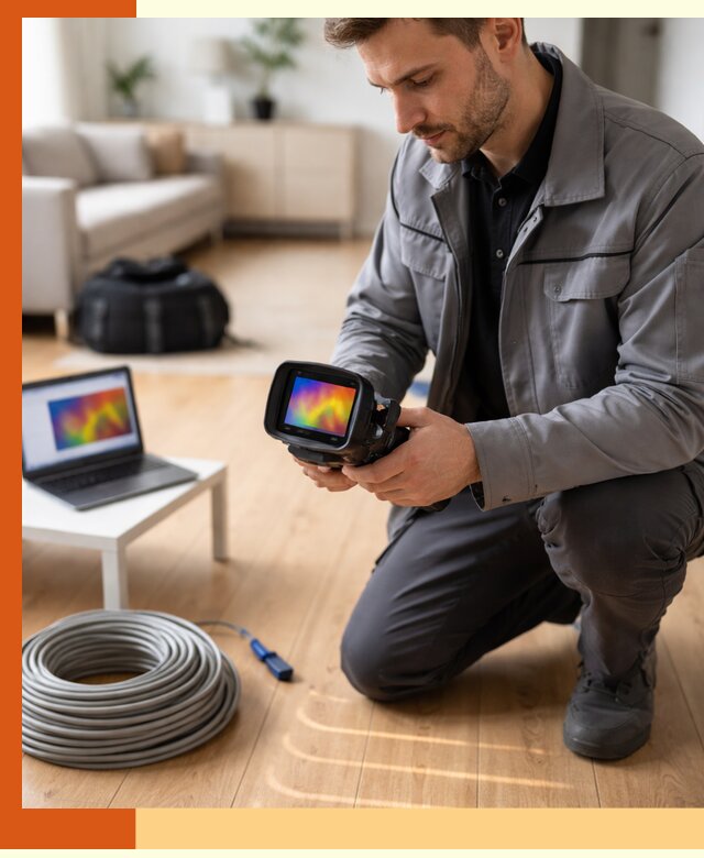 Тепловизионное обследование тёплого пола в Курске для точной диагностики