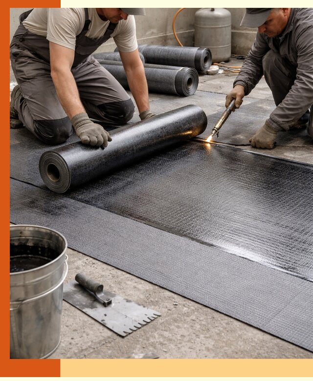 Монтаж гидроизоляционной мембраны в Курске для зданий и конструкций